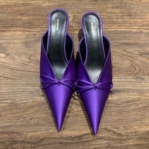 NEW Balenciaga Violet Satin Heel